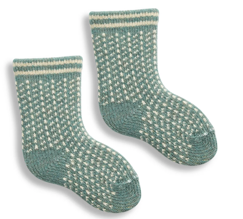 Baby cashmere wool socks Nordic pattern