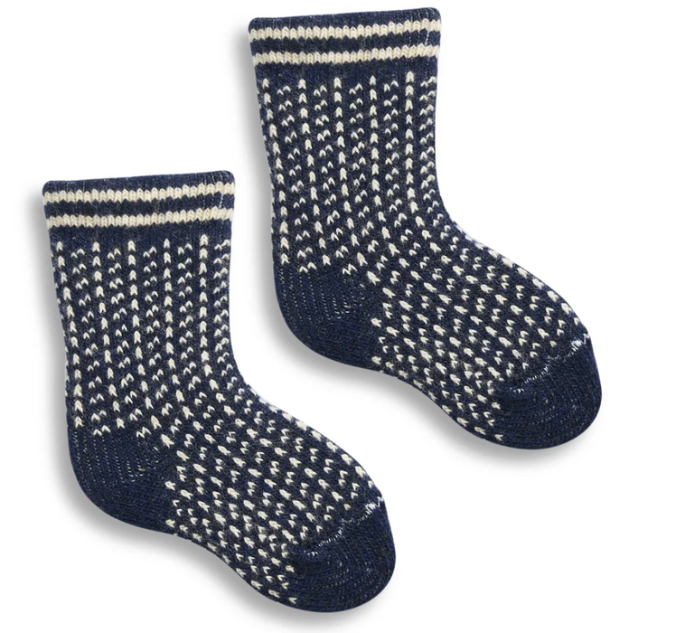 Baby cashmere wool socks Nordic pattern