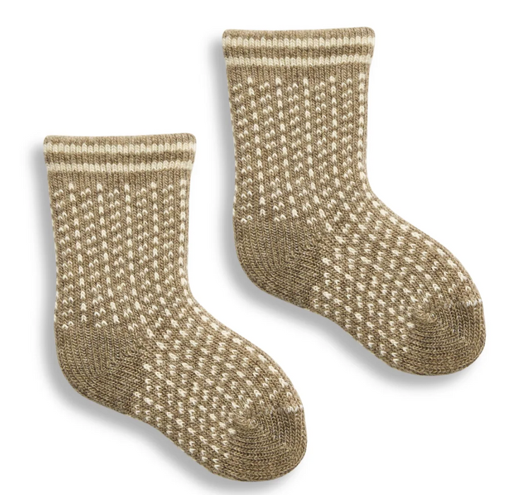 Baby cashmere wool socks Nordic pattern
