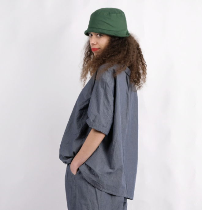 Cotton short sleeve blouse 'Loomi'