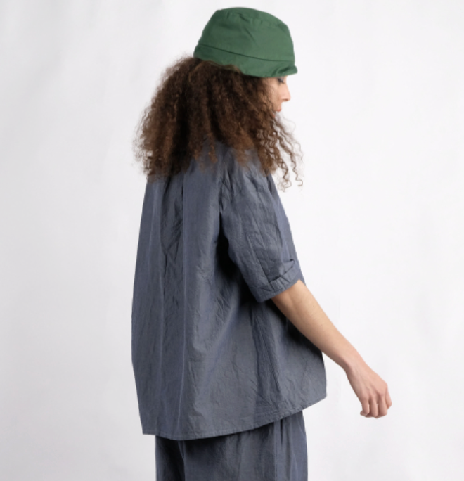 Cotton short sleeve blouse 'Loomi'