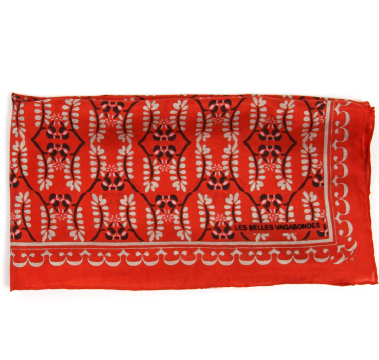 Mini foulard en soie Albertine