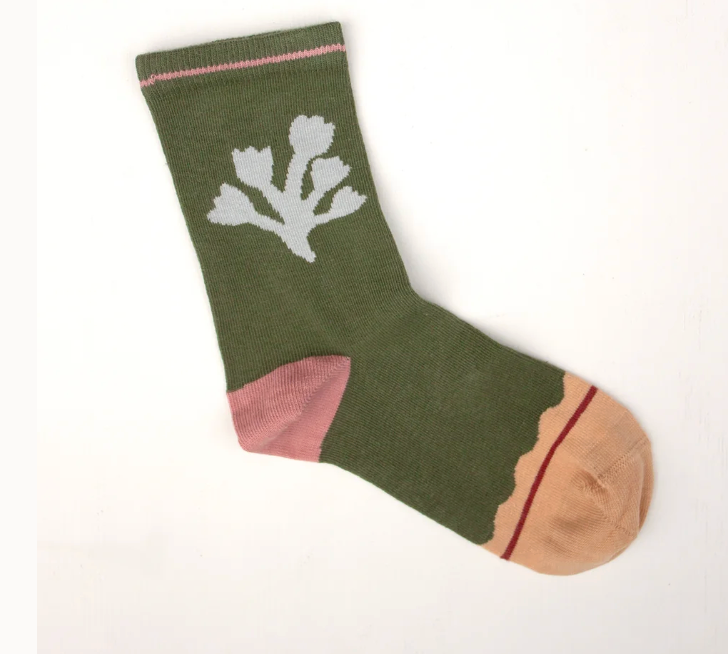 chaussettes fleuries