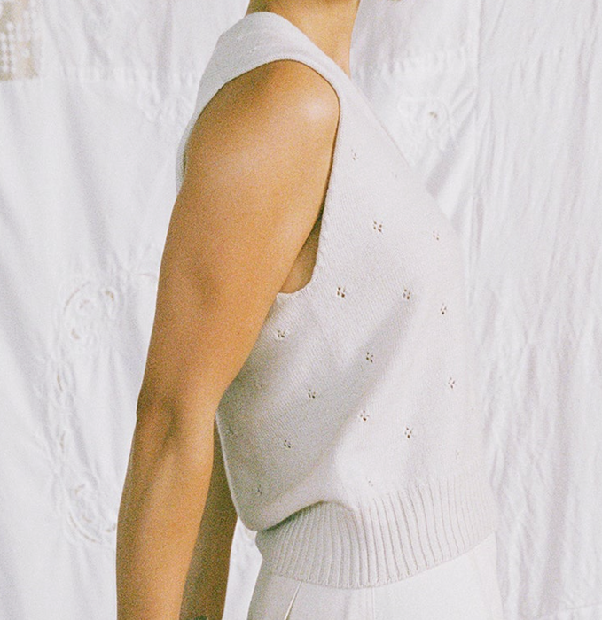 Glimmer lace vest