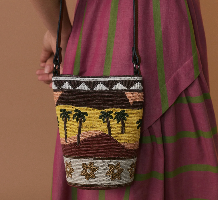 Beaded slim pouch