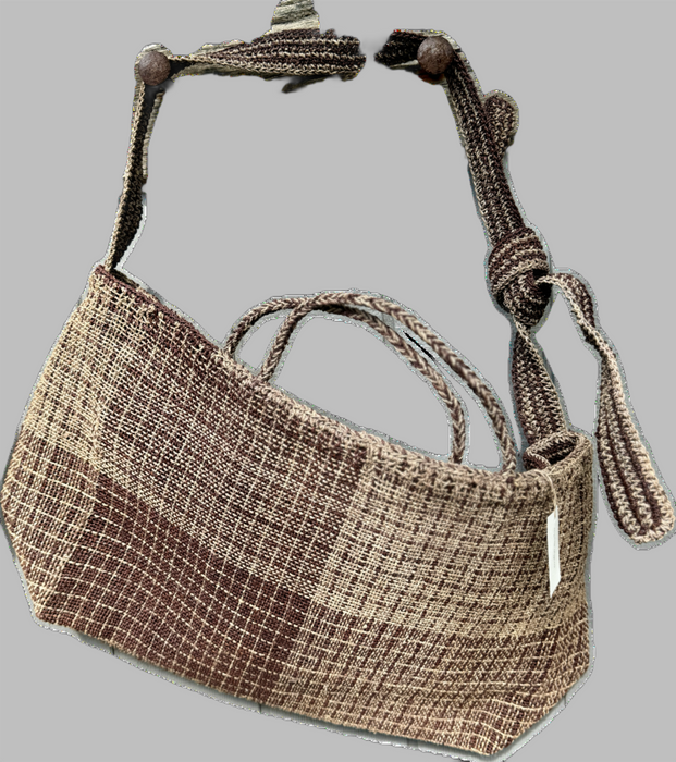 Raffia tote with cross body strap