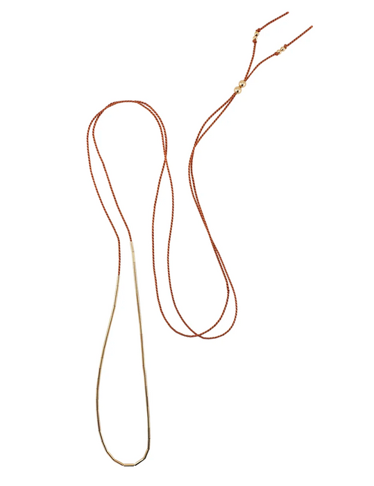 Abacus Row Dorado necklace in terracotta