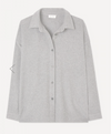 American Vintage brushed cotton shirt in grey, flat lay