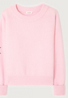 American Vintage Vitow alpaca crew knit in sugared almond pale pink, flat lay