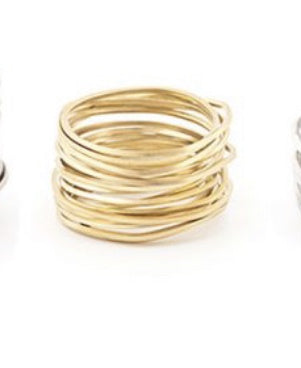 Anna Davern gold coil ring, alternate view