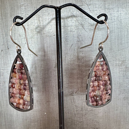 Anna Davern Reef earrings with pink spinel beads