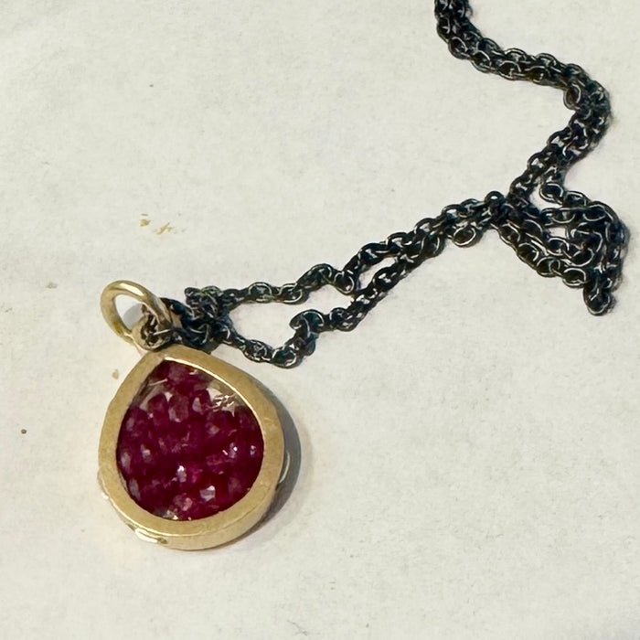 Anna Davern Reef pendant with ruby beads