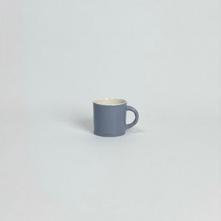 Anne Black Candy Cup Tall in mauve blue-grey glaze, hand-thrown porcelain tall espresso mug