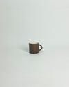 Anne Black Candy Cup Tall in mocha brown glaze, hand-thrown porcelain tall espresso coffee mug