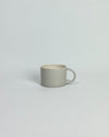 Anne Black Candy Cup Wide in concrete grey glaze, hand-thrown porcelain wide coffee mug