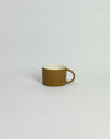 Anne Black Candy Cup Wide in tawny brown glaze, hand-thrown porcelain wide coffee mug