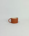 Anne Black Candy Cup Wide in terracotta glaze, hand-thrown porcelain wide coffee mug