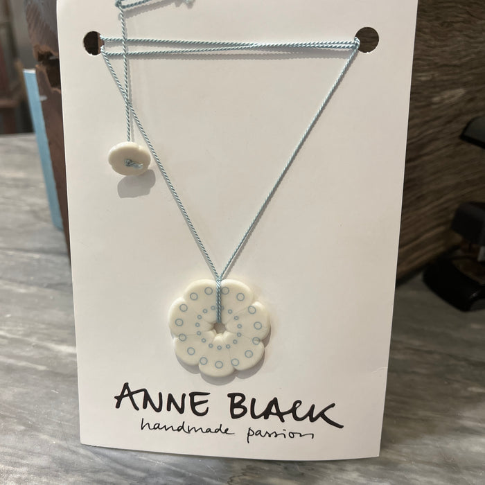 Anne Black porcelain flower necklace, alternate view