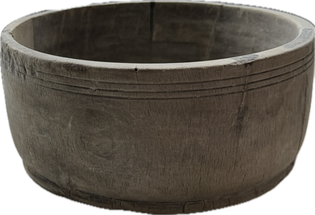 Barefoot gypsy Bleached Indian fruit bowl, alternate view