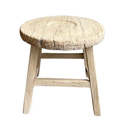 Barefoot gypsy Ramu elm side table