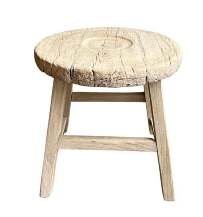 Barefoot gypsy Ramu elm side table