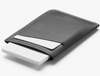 Bellroy Card Sleeve wallet in charcoal/cobalt with cards in the outer slot