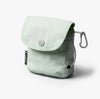 Bellroy Cinch Pocket pouch in sea mist with carabiner clip, front view