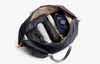 Inside the Bellroy Classic Weekender bag, packed with clothes and shoes