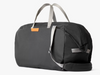 Bellroy Classic Weekender bag in slate with grey handles and shoulder strap