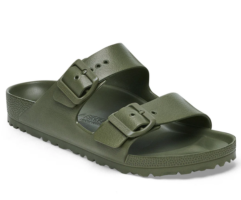 Birkenstock Arizona EVA slide in khaki green, side view