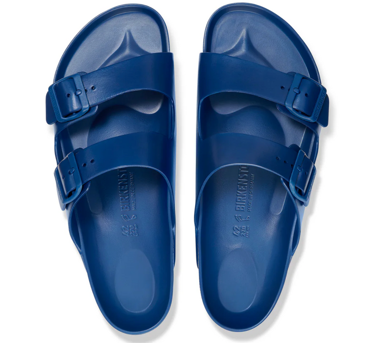 Birkenstock Arizona EVA slide in navy, top view of the pair