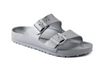 Birkenstock Arizona EVA slide in metallic silver, side view