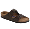 Birkenstock Arizona soft footbed sandal in mocha suede, side view