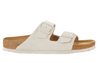 Birkenstock Arizona suede sandal in antique white, side view