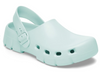 Birkenstock Birki Flow EVA clog in surf green, angled view with heel strap