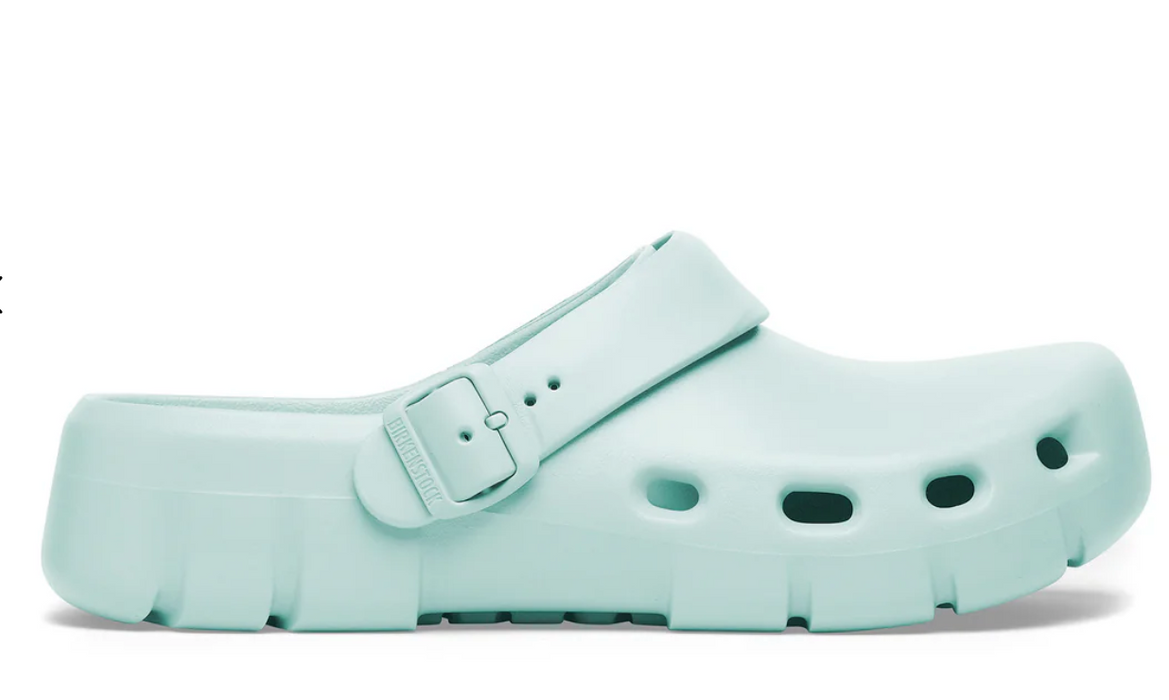 Birkenstock Birki Flow EVA clog in surf green, outer side view