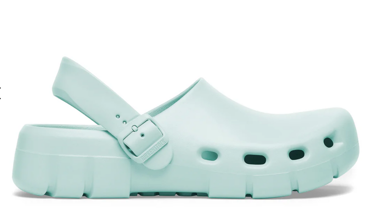 Birkenstock Birki Flow EVA clog in surf green, side view