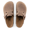 Birkenstock Boston clog in tobacco oiled leather, top view of the pair