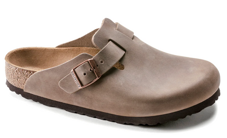 Birkenstock Boston clog in tobacco oiled leather, side view