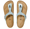 Birkenstock Gizeh thong sandal in surf green, top view of the pair