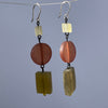 Candy Spender Jewels Sol y Mar resin earrings in citrus, orange and moss