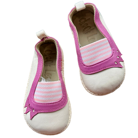 Chook Leaf Spanish stripes in pink and white