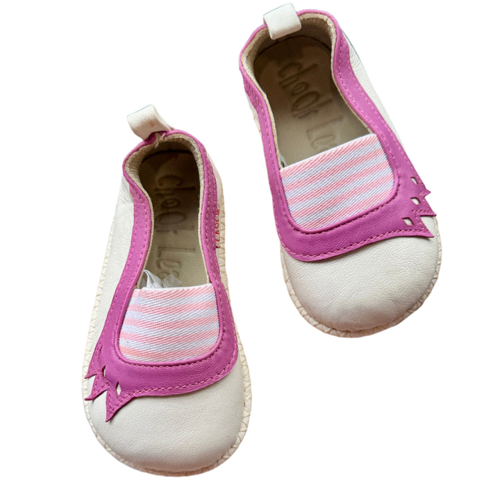 Chook Leaf Spanish stripes in pink and white
