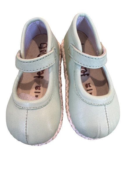 Chook Leaf Sumatra strapped shoe in mint, alternate view