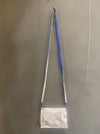 Chook Leaf zip pouch festival bag in cobalt and silver