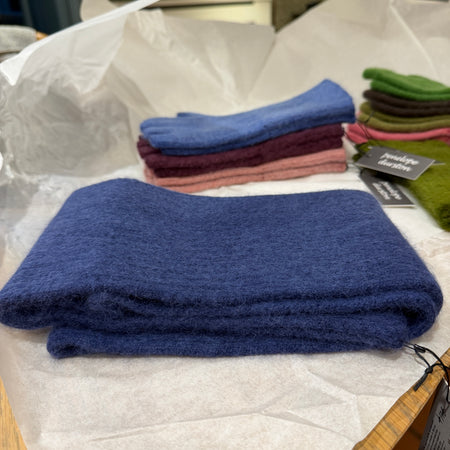 Cottage Industry angora scarf in indigo
