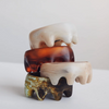 Dinosaur Designs Crown Dish collection in tortoiseshell, cream and marbled resin colourways