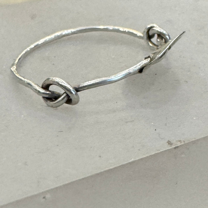 Daniella Farrell silver infinity disc ring, alternate view