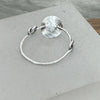 Daniella Farrell silver infinity disc ring, alternate view