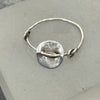Daniella Farrell silver infinity disc ring